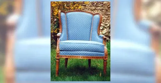 Fauteuil bleu vintage